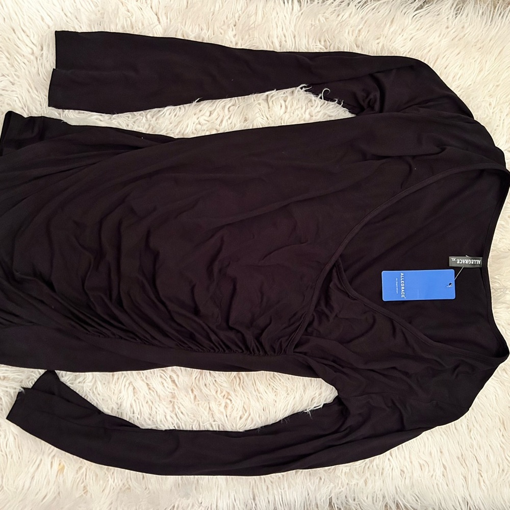 Allegra K Elegant Black Top